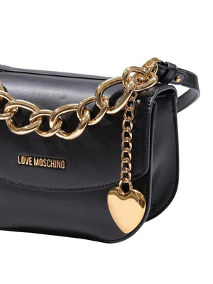MOSCHINO PRECOLLECTION Borsa A Tracolla Moschino Logo Frontale Nero
