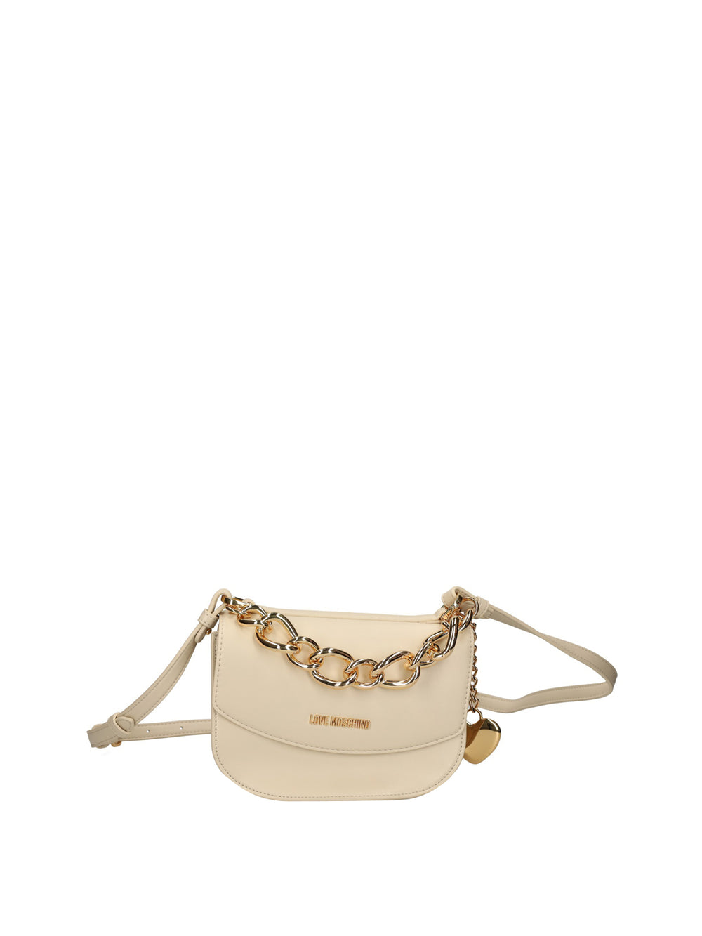MOSCHINO PRECOLLECTION Borsa con Charm A Cuore Moschino - Avorio