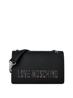 MOSCHINO PRECOLLECTION Borsa a Tracolla Moschino Logo Frontale Nero