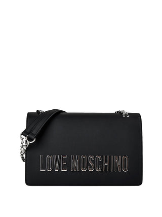 MOSCHINO PRECOLLECTION Borsa a Tracolla Moschino Logo Frontale Nero