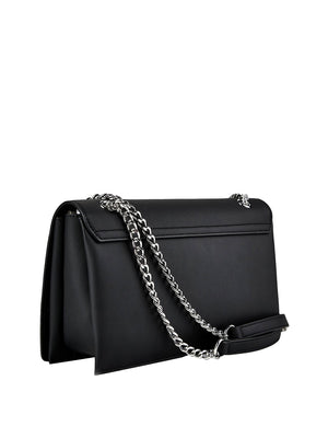MOSCHINO PRECOLLECTION Borsa a Tracolla Moschino Logo Frontale Nero