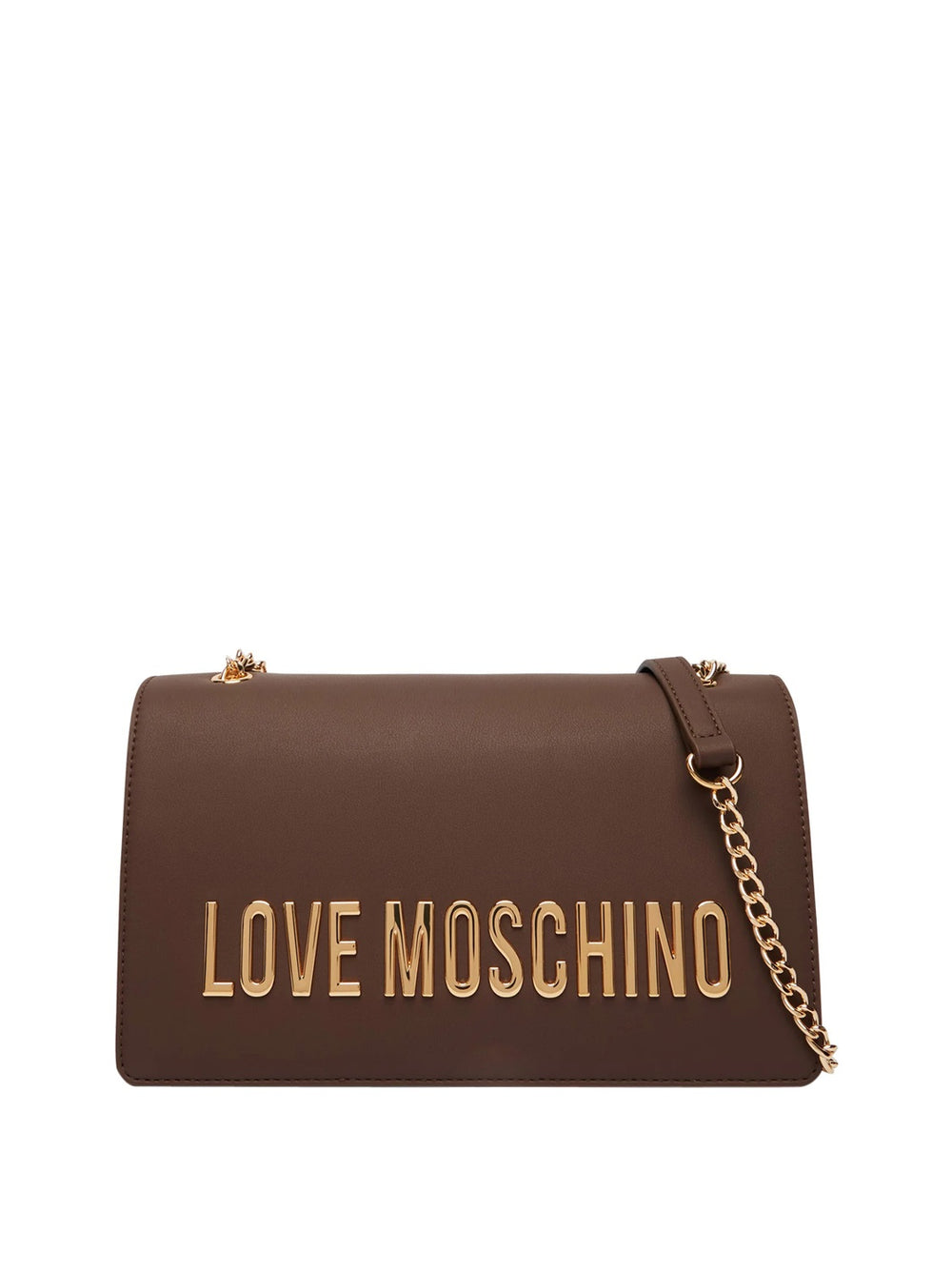 MOSCHINO PRECOLLECTION Borsa a Tracolla Moschino Logo Frontale Marrone