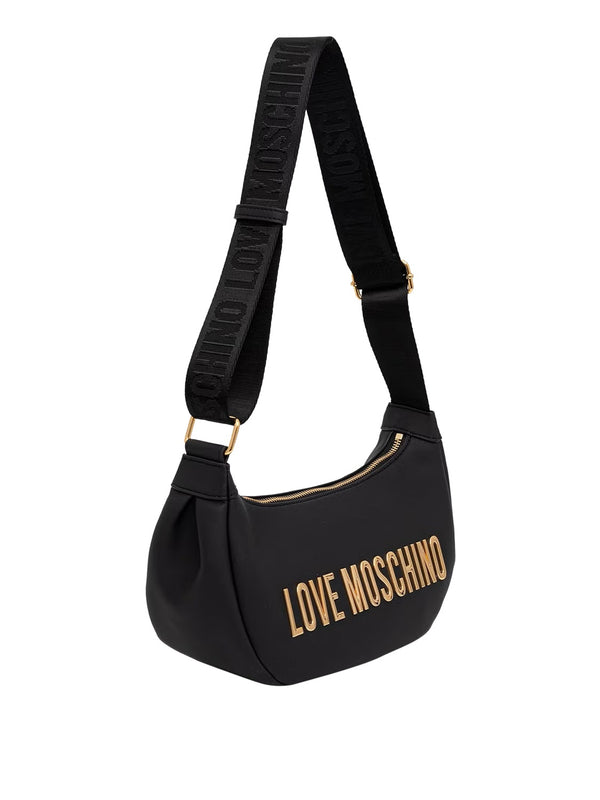 MOSCHINO PRECOLLECTION Borsa A Tracolla Moschino Logo Frontale Nero
