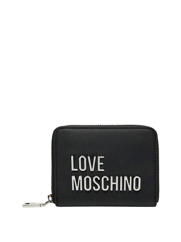 MOSCHINO PRECOLLECTION Portafoglio Moschino Logo Frontale Nero