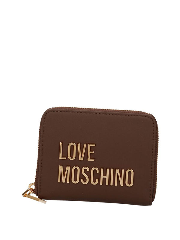 MOSCHINO PRECOLLECTION Portafoglio Moschino Logo Frontale Marrone