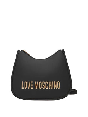 MOSCHINO STC Borsa A Spalla Logo Frontale Nero