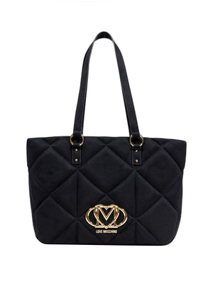 MOSCHINO STC Borsa Embossed Velour Pl Moschino - Nero