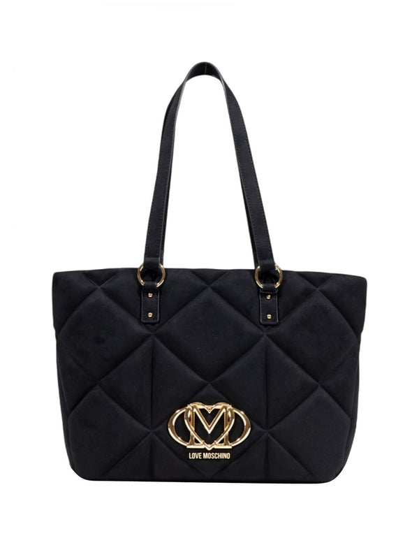MOSCHINO STC Borsa Embossed Velour Pl Moschino - Nero