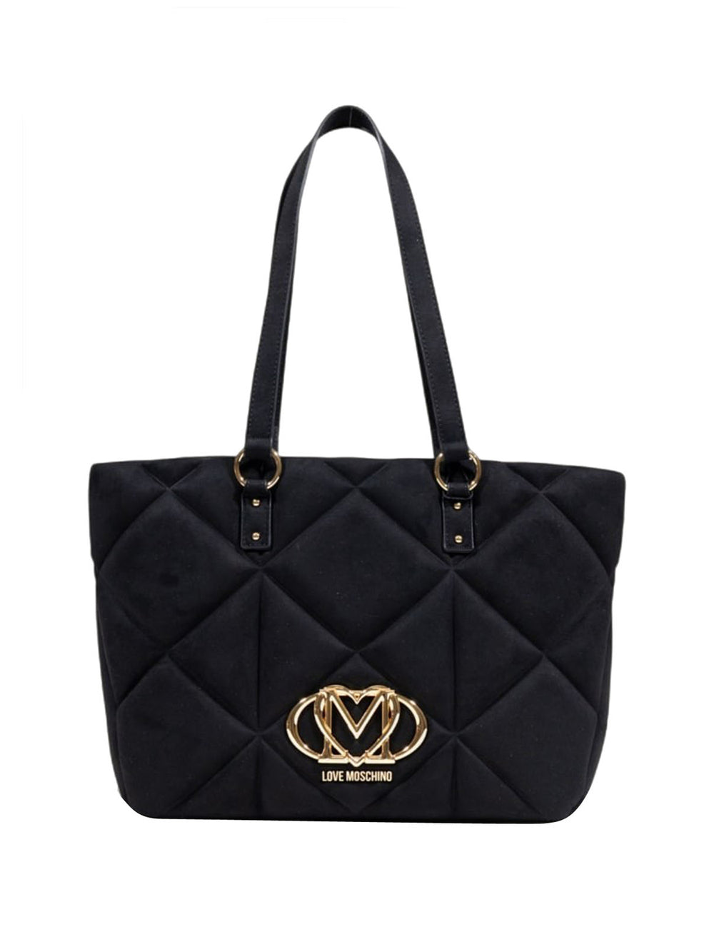 Moschino Borsa Embossed Velour Pl Moschino - Nero