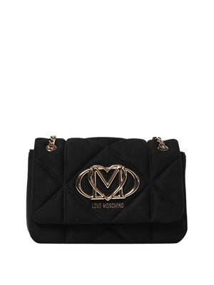 MOSCHINO STC Borsa Embossed Velour Pl Moschino - Nero