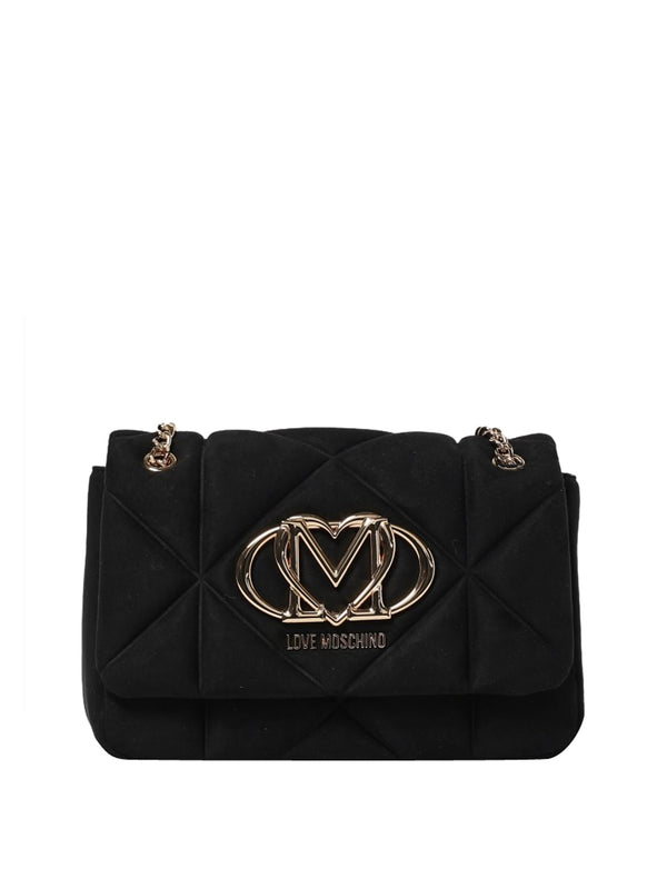 MOSCHINO STC Borsa Embossed Velour Pl Moschino - Nero