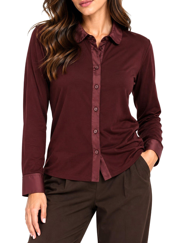NATHI' LUXURY Camicia Jersey Nathì - Bordeaux