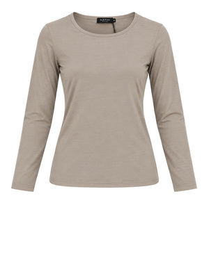 NATHI' LUXURY Maglia Girocollo Jersey Nathì - Beige