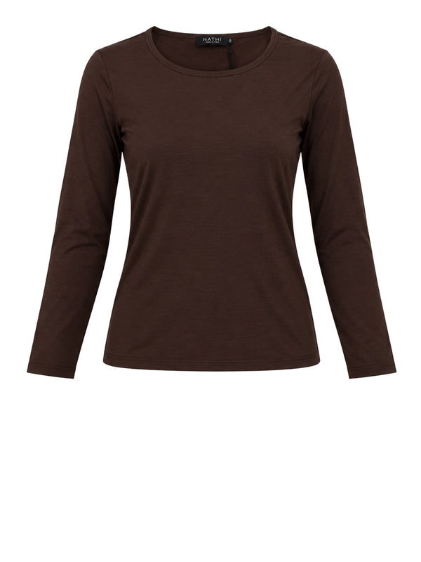 NATHI' LUXURY Maglia Girocollo Jersey Nathì - Moro