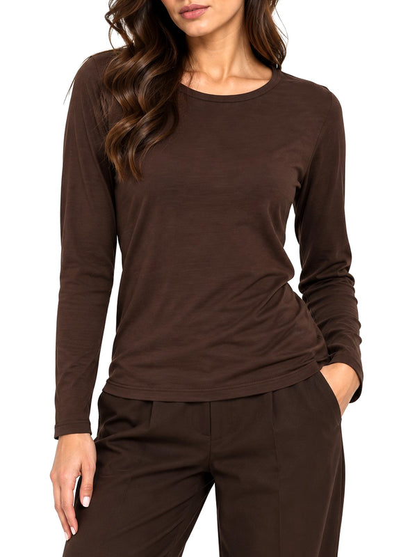 NATHI' LUXURY Maglia Girocollo Jersey Nathì - Moro