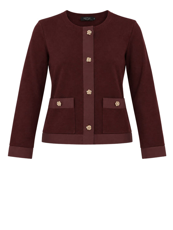 NATHI' LUXURY Cardigan Donna - Bordeaux