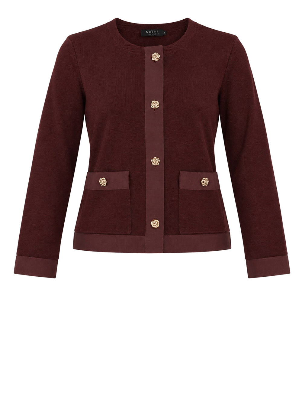 Nathi Luxury Cardigan Donna - Bordeaux