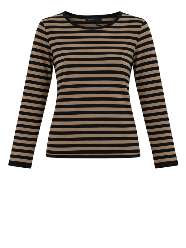 NATHI' LUXURY Maglia Barca Rigata Nathì - Nero