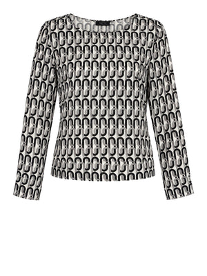 NATHI' LUXURY Blusa Stampata Nathì - Nero