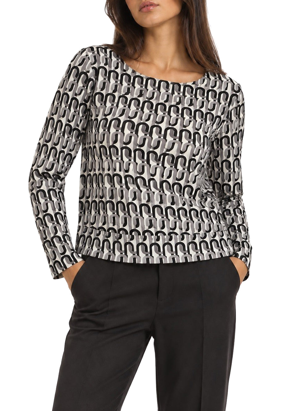 NATHI' LUXURY Blusa Stampata Nathì - Nero