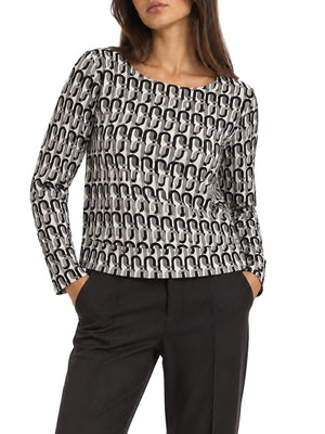 NATHI' LUXURY Blusa Stampata Nathì - Nero