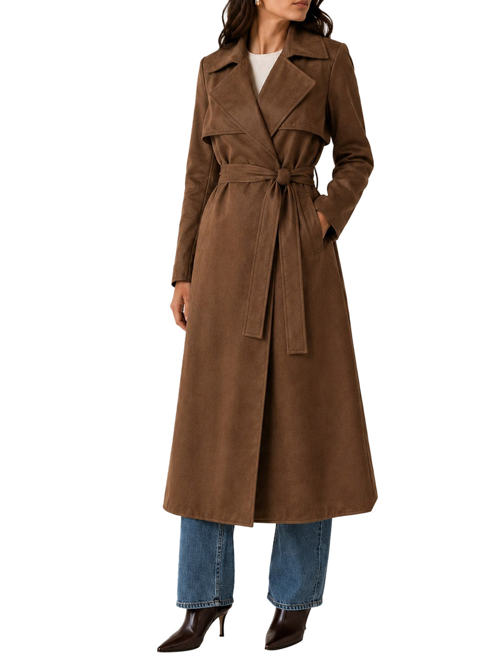 NATHI' LUXURY Trench In Velluto Donna - Marrone