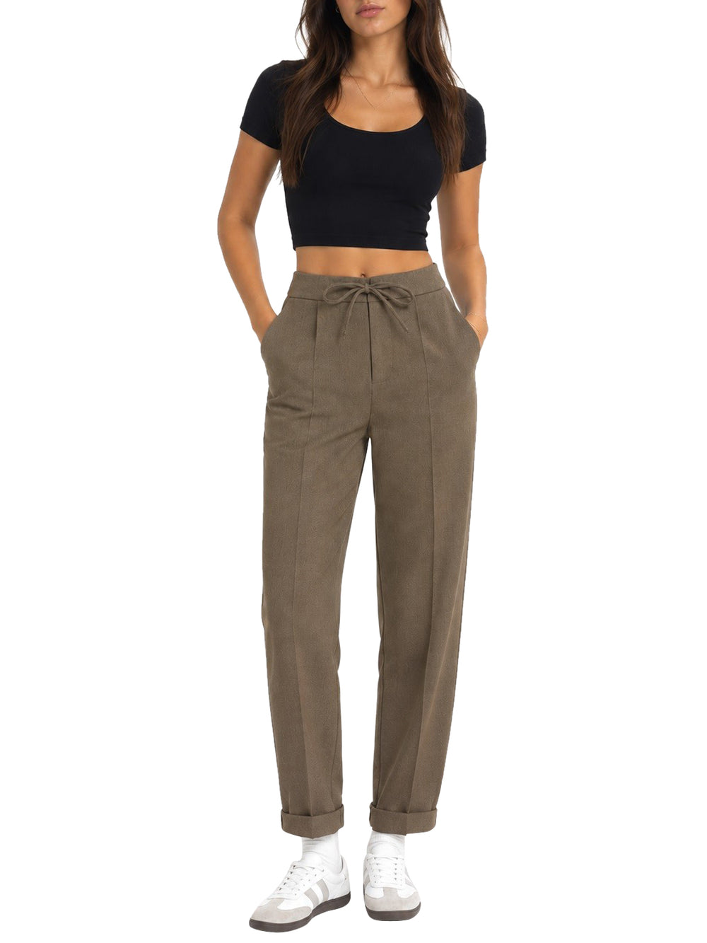 NATHI' LUXURY Pantalone apences Elastico Dietro Nathì - Fango