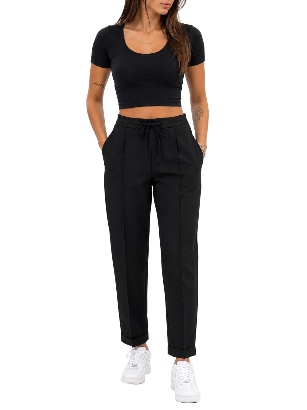 NATHI' LUXURY Pantalone apences Elastico Dietro Nathì - Nero