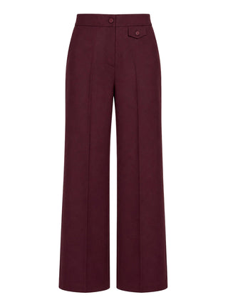 NATHI' LUXURY Pantalone Classico Donna - Rosso