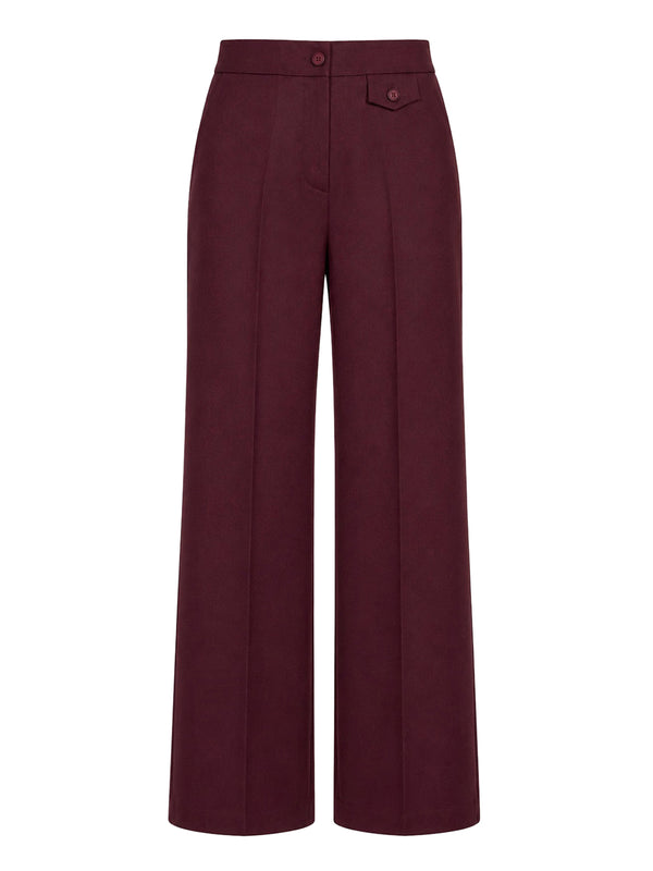 NATHI' LUXURY Pantalone Classico Donna - Rosso