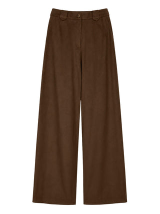 NATHI' LUXURY Pantalone Taglio Largo Donna - Marrone