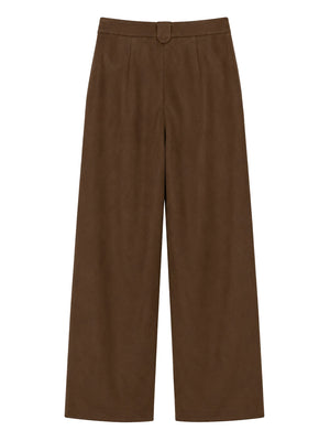 NATHI' LUXURY Pantalone Taglio Largo Donna - Marrone