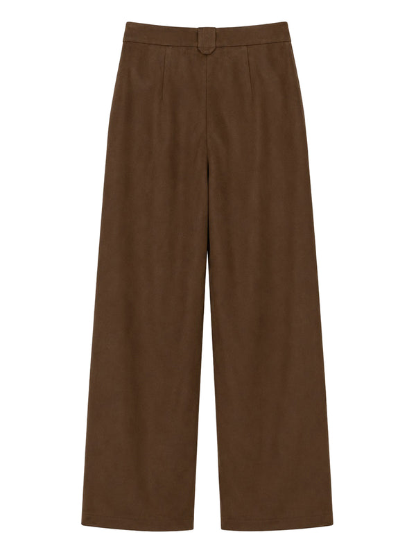 NATHI' LUXURY Pantalone Taglio Largo Donna - Marrone