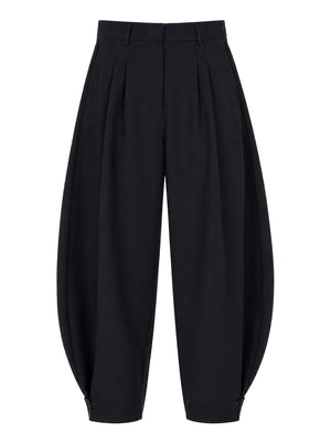 NATHI' LUXURY Pantalone Taglio Largo Donna - Nero