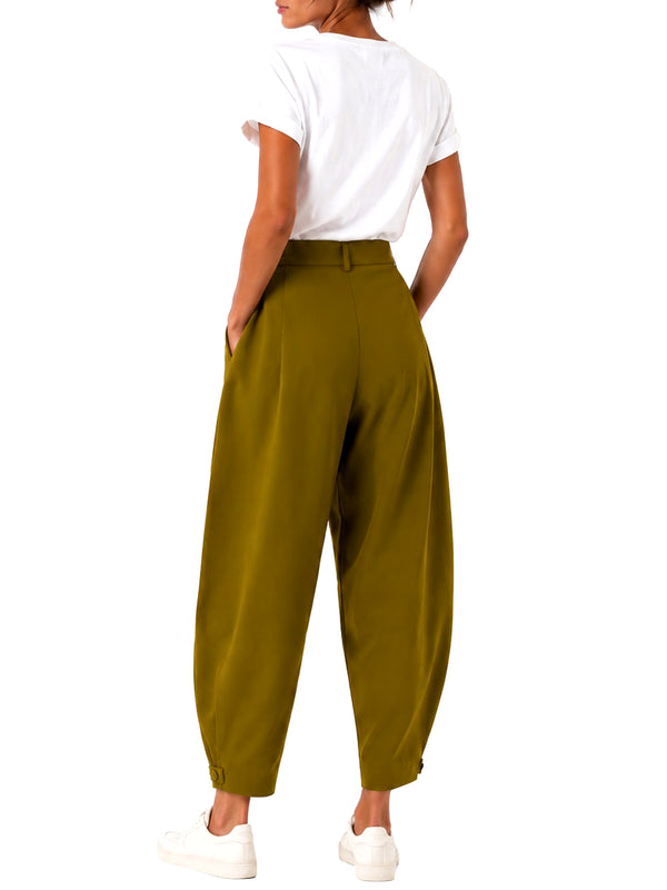 NATHI' LUXURY Pantalone Taglio Largo Donna - Verde