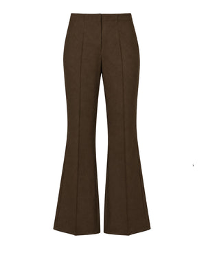 NATHI' LUXURY Pantalone Zampa Zip Laterale Nathì - Moro
