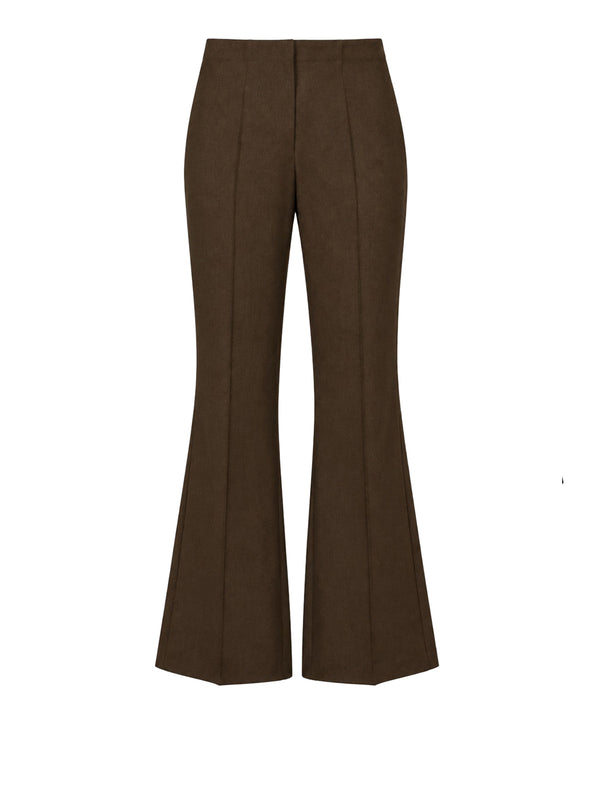 NATHI' LUXURY Pantalone Zampa Zip Laterale Nathì - Moro