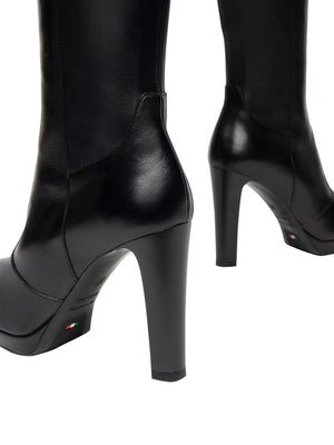 NERO GIARDINI Stivali Donna Nero Giardini in Pelle e Materiale Tecnico Nero