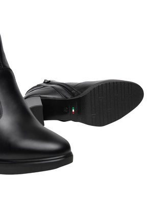 NERO GIARDINI Tronchetti Nero Giardini Donna in Pelle e Tessuto Nero