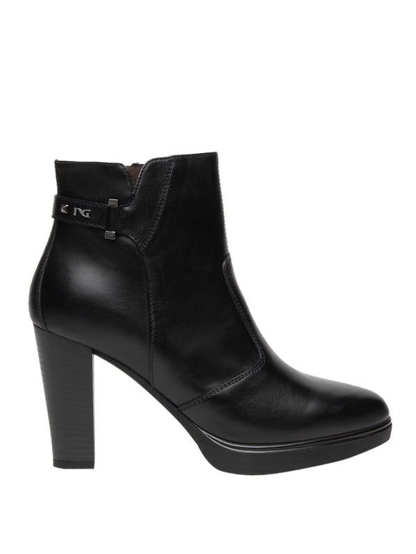 NERO GIARDINI Nero Giardini Tronchetti Donna in Pelle Nero