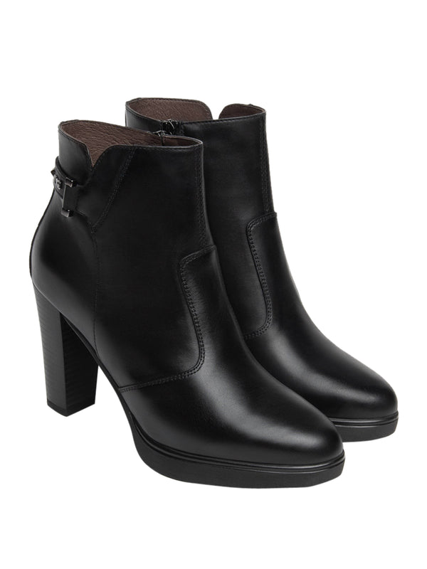 NERO GIARDINI Nero Giardini Tronchetti Donna in Pelle Nero