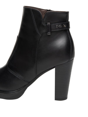 NERO GIARDINI Nero Giardini Tronchetti Donna in Pelle Nero