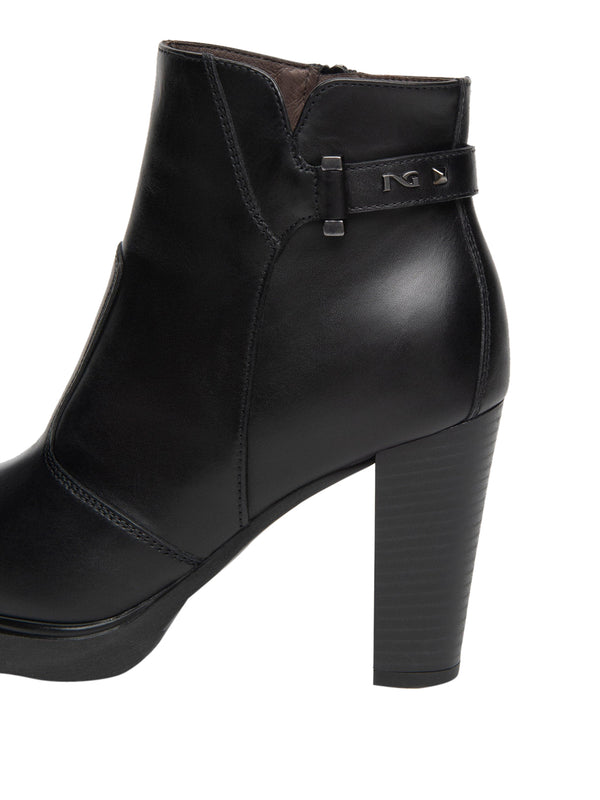 NERO GIARDINI Nero Giardini Tronchetti Donna in Pelle Nero