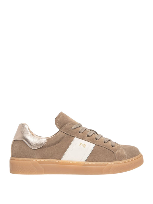 NERO GIARDINI Sneakers in Suede e Pelle Nero Giardini - Beige