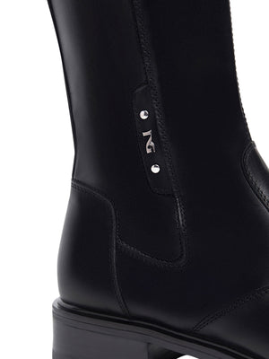 NERO GIARDINI Stivali Donna Nero Giardini in Pelle e Materiale Tecnico Nero