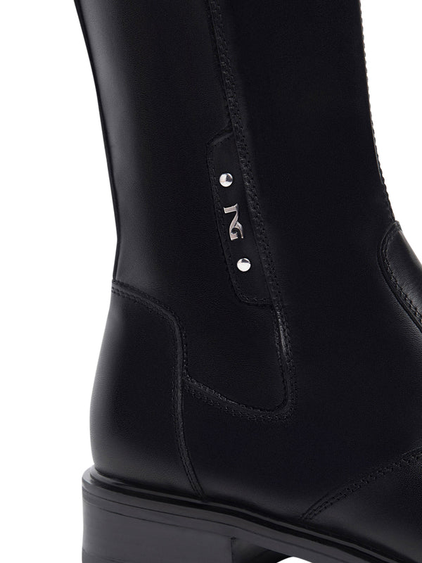 NERO GIARDINI Stivali Donna Nero Giardini in Pelle e Materiale Tecnico Nero