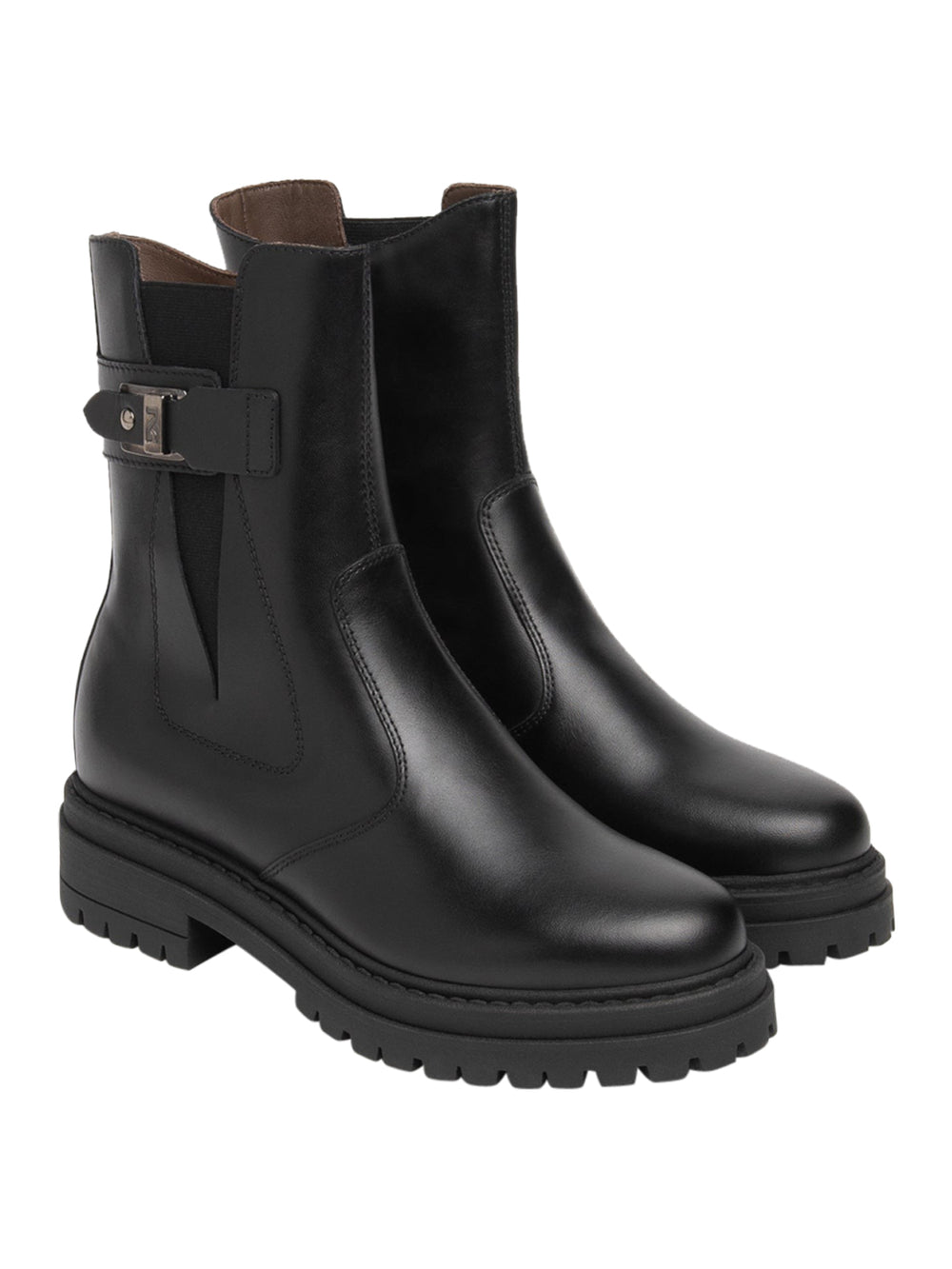 Nero Giardini Stivaletti Nero Giardini Chelsea Donna in Pelle Nero