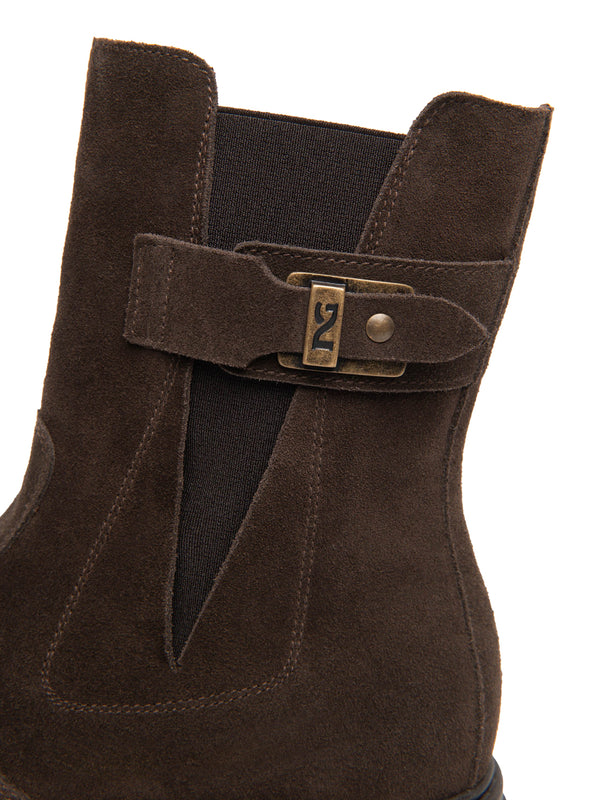 NERO GIARDINI Stivaletti Chelsea Nero Giardini Donna in Suede Testa Di Moro