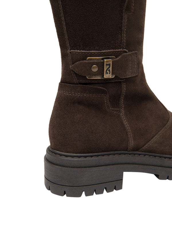 NERO GIARDINI Stivali Donna Nero Giardini in Suede e Materiale Tecnico Testa Di Moro