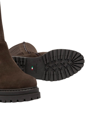 NERO GIARDINI Stivali Donna Nero Giardini in Suede e Materiale Tecnico Testa Di Moro
